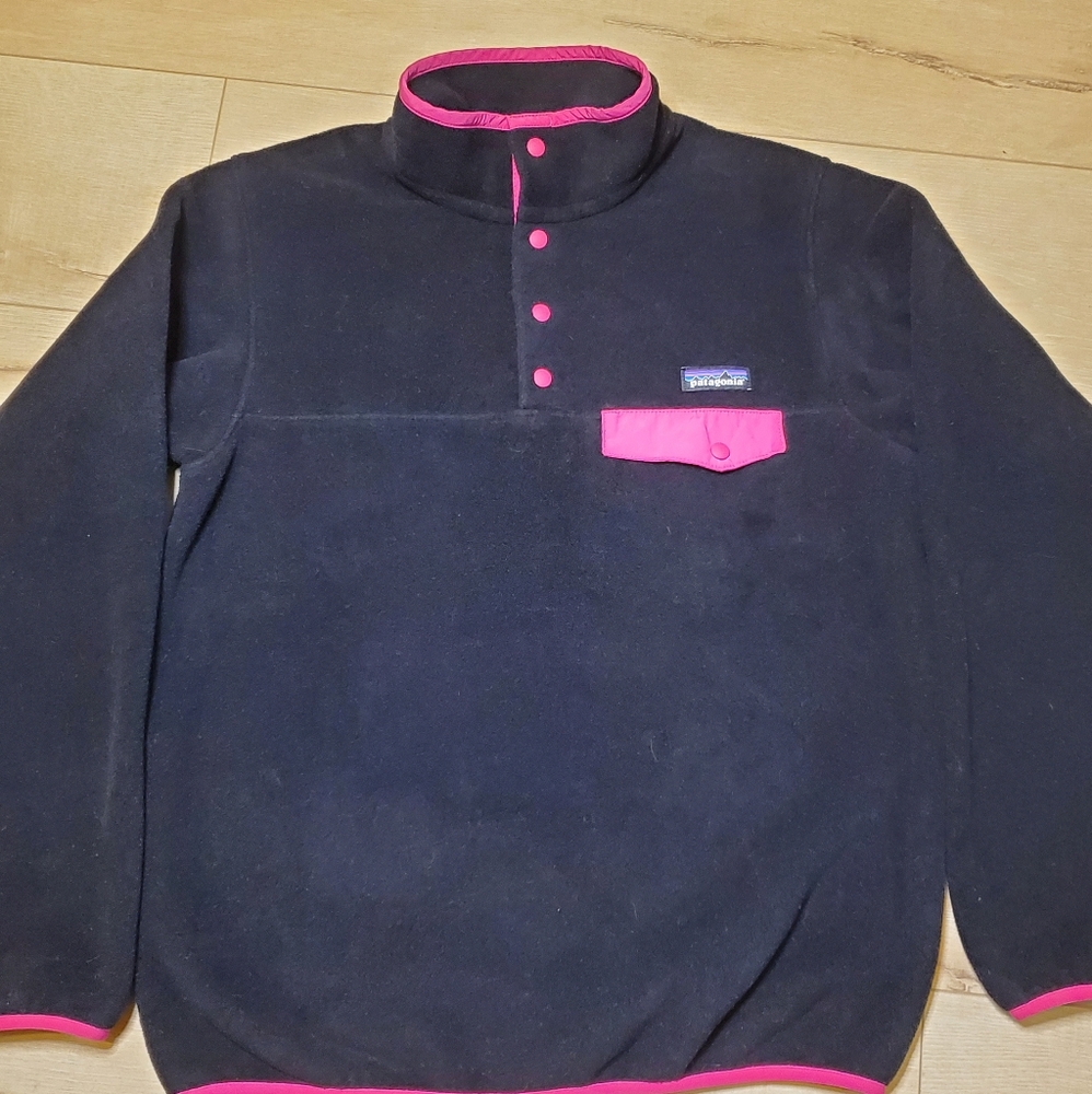 Patagonia Synchilla Snap T Fleece Jacket Women’s Medium black / Pink